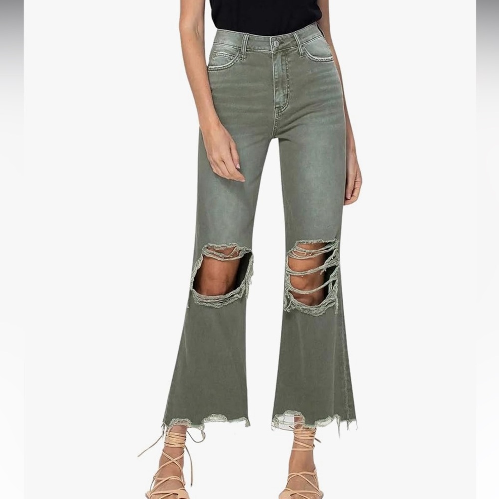 Vervet ankle length flare jeans